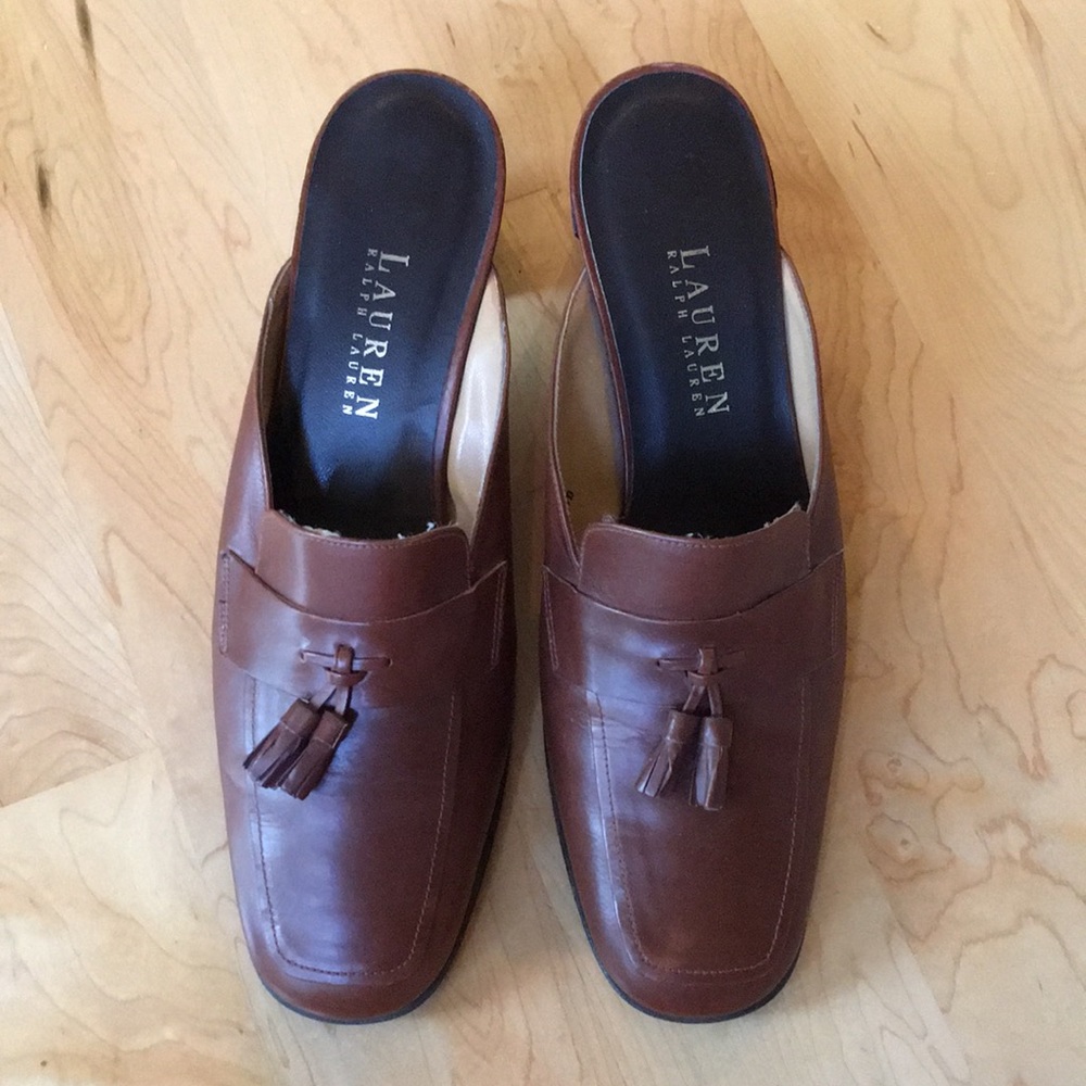 LRL Lauren Ralph Lauren | Leather Loafer Mules - Picture 5 of 12